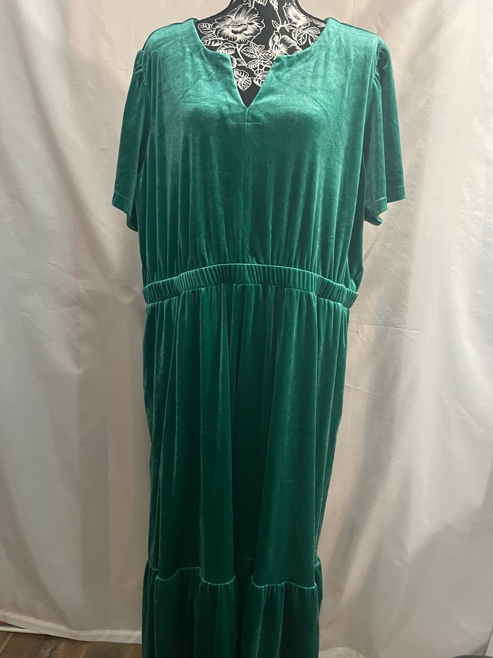 Emerald Green Velvet Dress